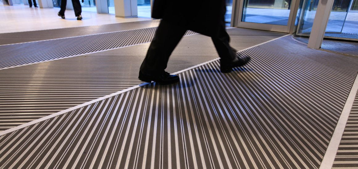 NMR Bank, New Court custom door mats commercial