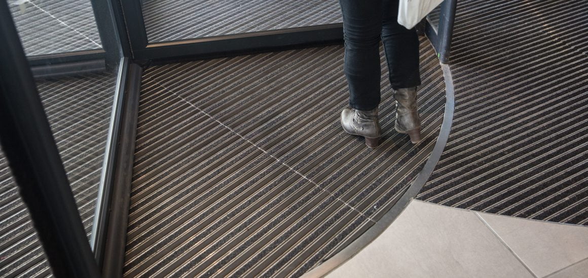 Entrance Matting in Revolving Door at Watermark West Quay