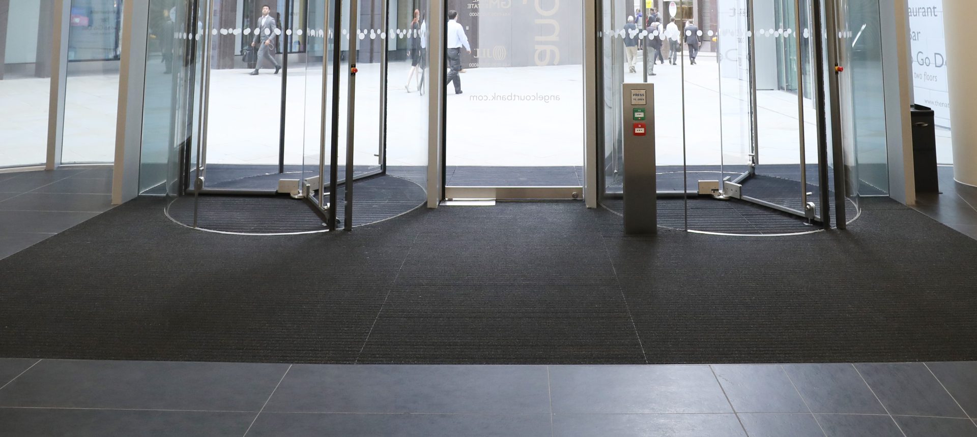 Entrance Matting with Black fibre inserts at One Angel Court London