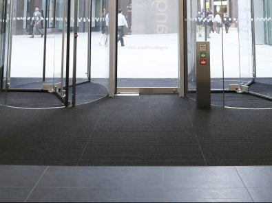 Entrance Matting with Black fibre inserts at One Angel Court London