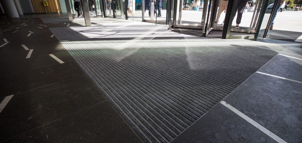 Close up image showing the Entrance Matting at a commercial office in London