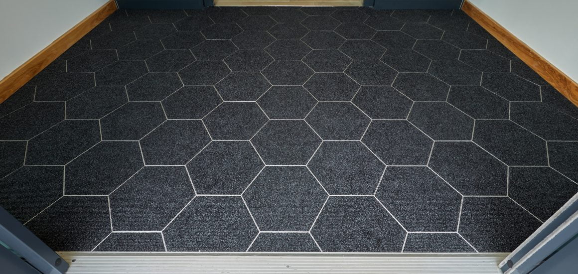 tessellating hexagon entrance matting tiles